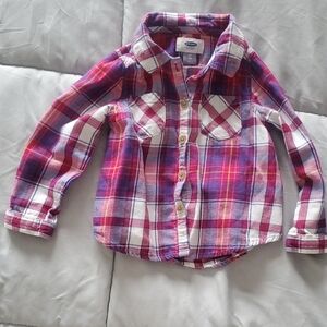 Old Navy Plaid Kids Button Down Shirt